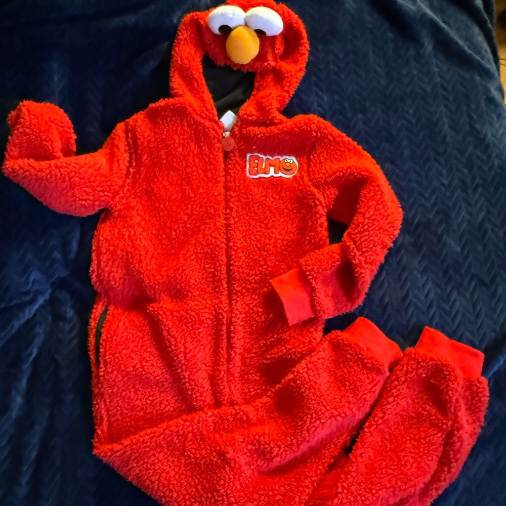 Sesame Street Red Elmo Hooded Jumpsuit